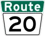 Route 20 marker