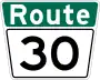 Route 30 marker