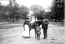 Winthrop children Francis B. Winthrop and Guy Winthrop) on horseback with attendants