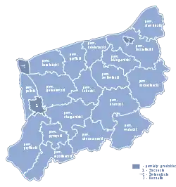 Division into counties.