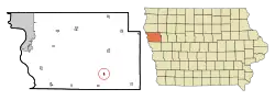 Location of Oto, Iowa