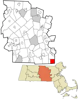 Location in Worcester County and Massachusetts.