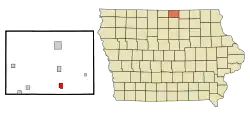 Location of Manly, Iowa