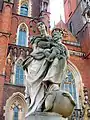 Statue of Madonna and Child at the Wroclaw Cathedral Square