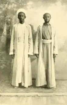 Image 20Dervish commander Haji Sudi on the left with his brother in-law Duale Idres. Aden, 1892. (from History of Somalia)