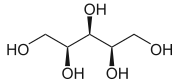 Xylitol (Note conversion of ketone to alcohol)