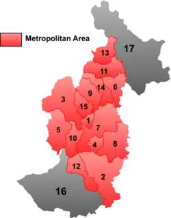 Location of Jinshantun ("8") within Yichun City