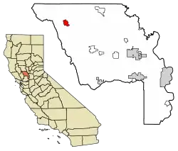 Location of Guinda in Yolo County, California