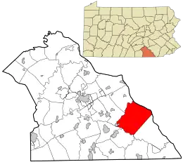 Location in York County and the state of Pennsylvania.