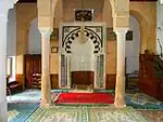 The prayer hall of the madrasa, looking towards the mihrab