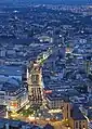 Aerial view of Zeil at night