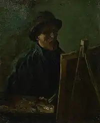 Self-Portrait with Dark Felt Hat at the Easel, 1886Van Gogh Museum, Amsterdam (F181)