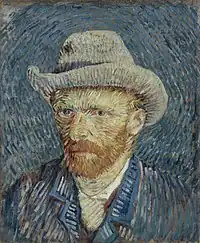 Self-Portrait with Grey Felt Hat, Winter 1887/88 Oil on canvas, 44 × 37.5 cmVan Gogh Museum, Amsterdam (F344)