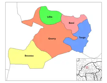 Boussou Department location in the province