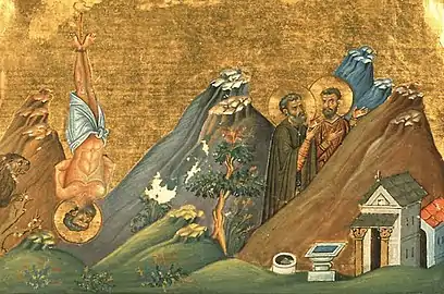 St. Zosimas the Hermit and Athanasius the Notary, anchorites of Cilicia(Menologion of Basil II)