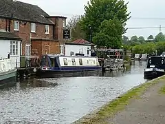 The rear of the "Rose and Crown" pub, on the Zouch Cut