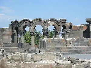 Zvartnots Cathedral ruins, Vagarshapat, Nerses III the Builder, 643-652