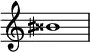  {
\omit Score.TimeSignature \relative c'' {
  \tweak Accidental.stencil #ly:text-interface::print \tweak Accidental.text \markup { \concat { \sharp \doublesharp }} bis1
} }