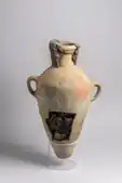 Whitewashed pottery jar