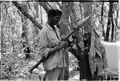 PAIGC soldier with a rocket-propelled grenade at Manten military base in the liberated areas, 1974.