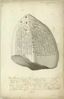 Runestone from Tirsted drawing from 1765