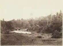 A photo of the Bekasi River that was published prior to 1880