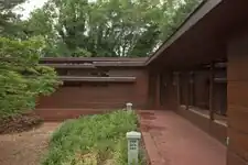 Eastern exposure, showing the rear patio, next to the "bunk room".