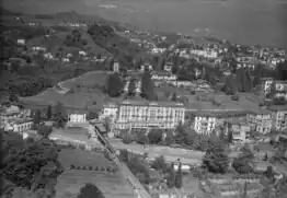 Funicular and hotel from the air in 1950