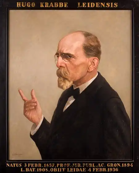 Portret van Hugo Krabbe, hoogleraar Rechtsgeleerdheid te Leiden Icones 323.tiff