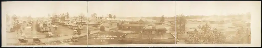 Panoramic picture of a military camp